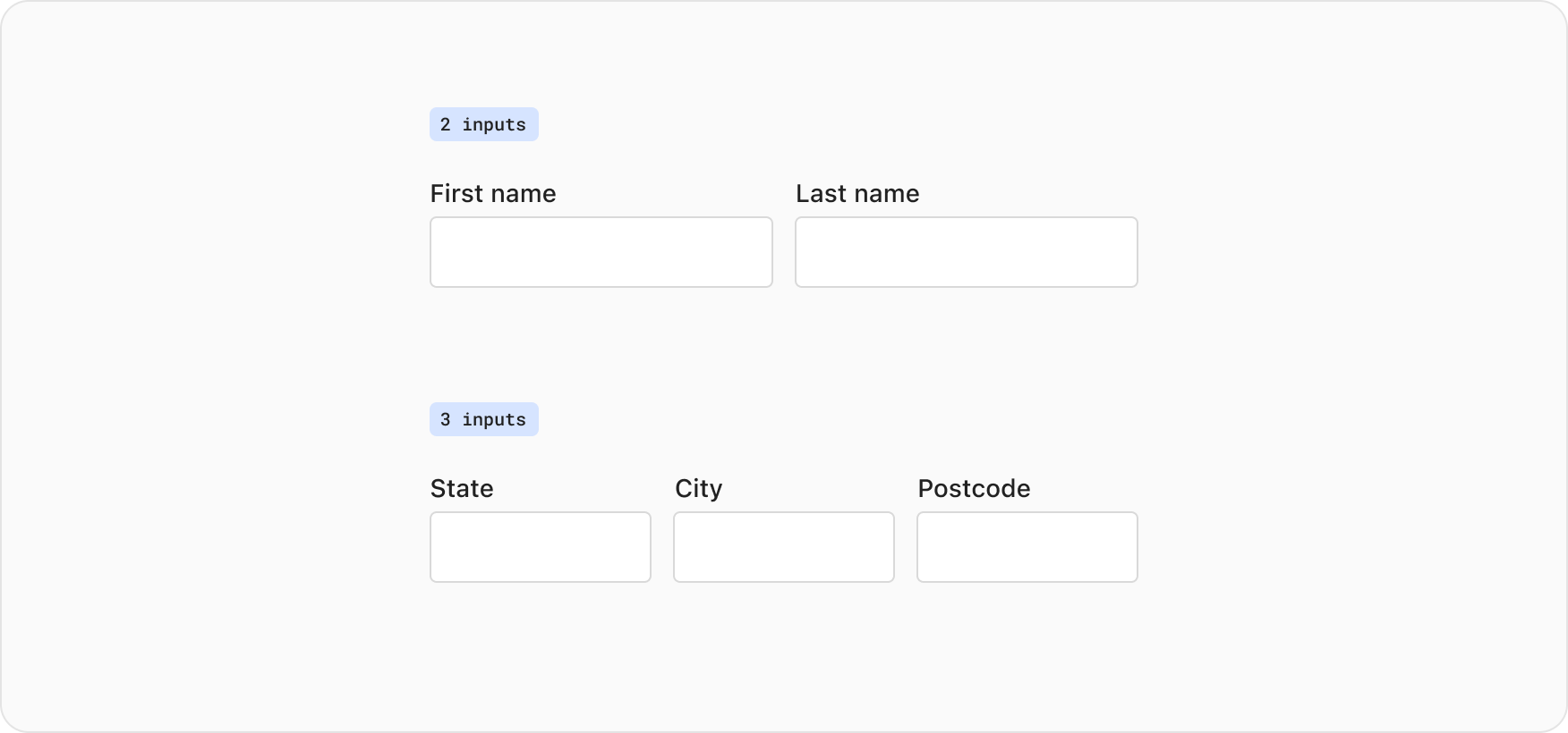 Forms width and layout