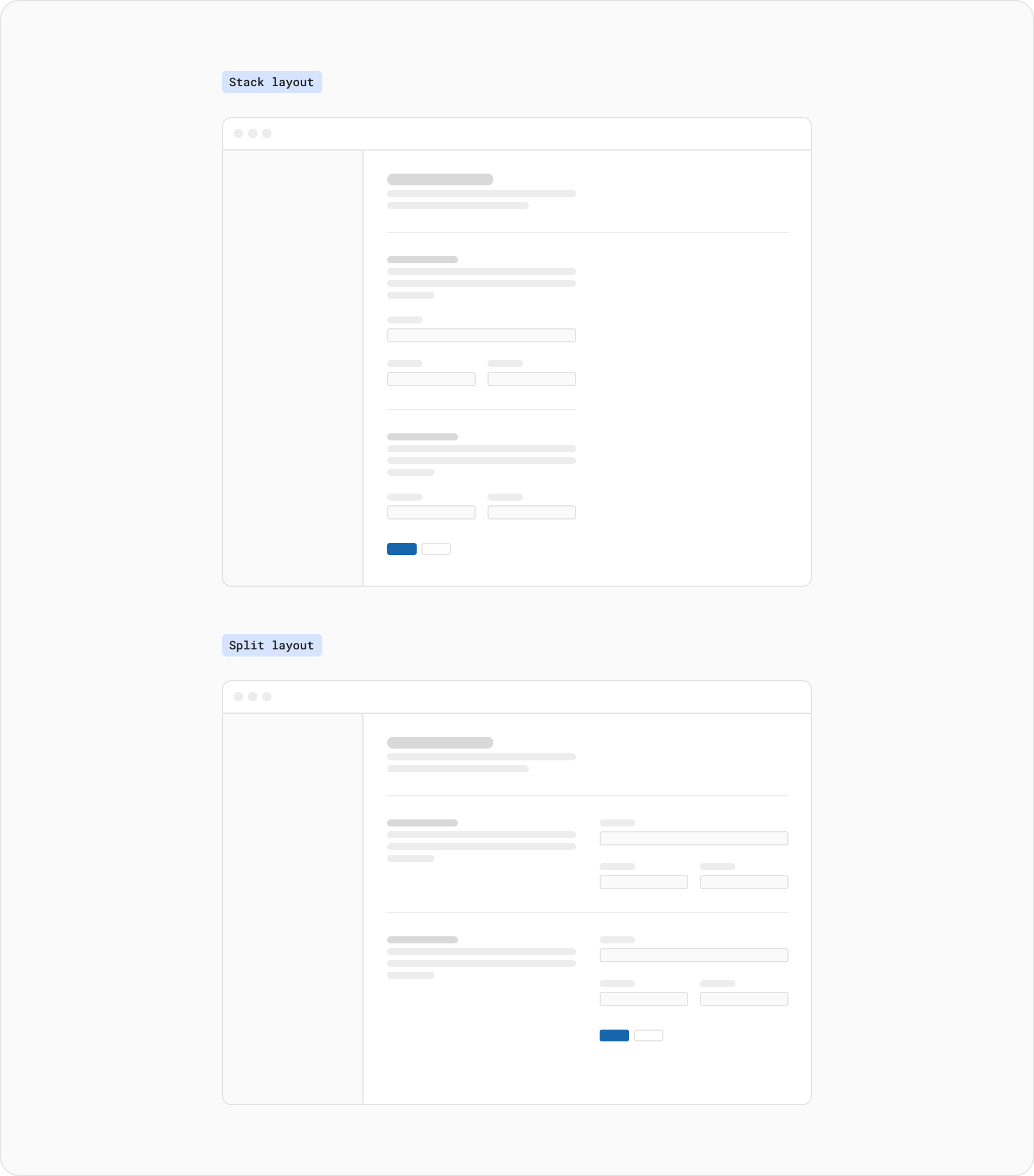 Forms width and layout