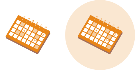 Visual example showing spot illustration in a custom orange colour.